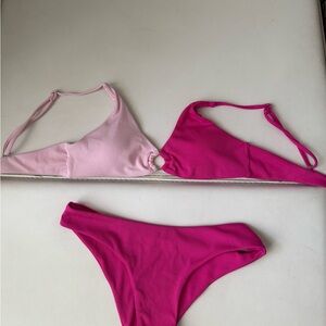 Zaful Pink and Fuchsia Bikini Set
